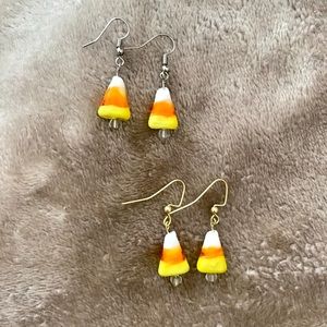 candy corn earrings 🎃💫🧡